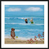 Two Swimmers Framed Art Print by Hannah Cole