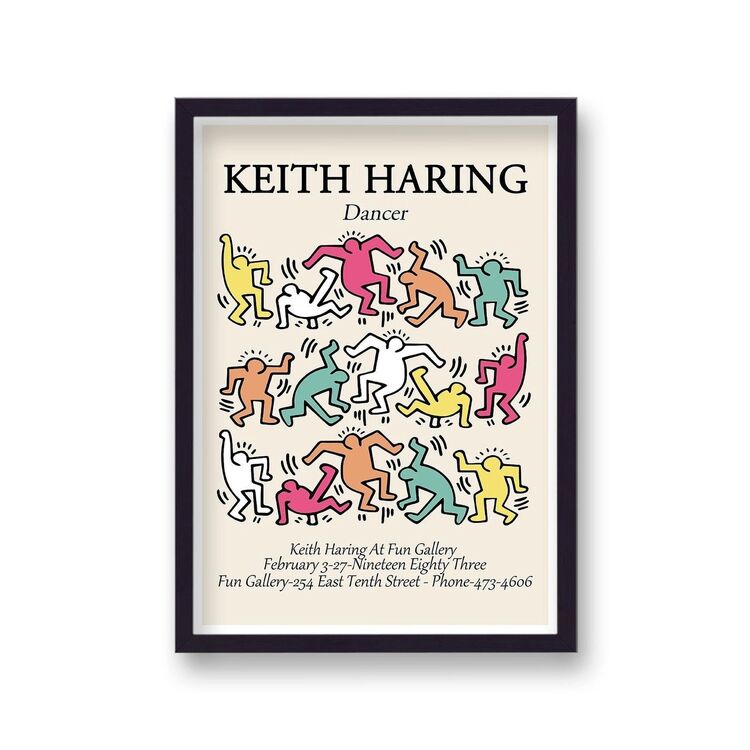Dancer 1983 Fun Gallery New York Exhibition Poster by Keith Haring