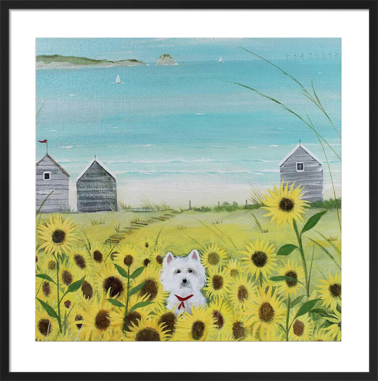 Gone Westie Framed Art Print by Hannah Cole