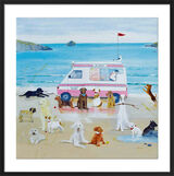 Seaside Ice-cream Framed Art Print by Hannah Cole