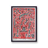 1983 Fun Gallery New York Exhibition Poster Framed Art Print by Keith Haring
