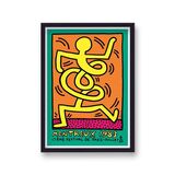 1983 Green Montreux Jazz Festival Poster Framed Art Print by Keith Haring