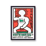 1983 Italia Lucio Samelio Napoli Exhibition Poster Framed Art Print by Keith Haring