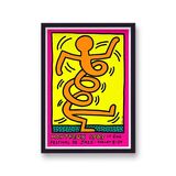 1983 Pink Montreux Jazz Festival Poster Framed Art Print by Keith Haring