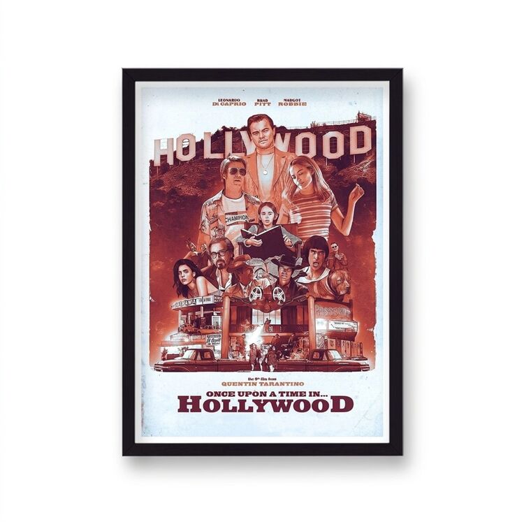 Once Upon a Time in Hollywood Vintage Movie Poster