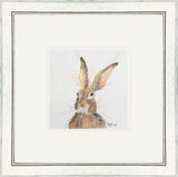 Pop Up - Hares Framed Limited Edition Art Print by Kay Johns