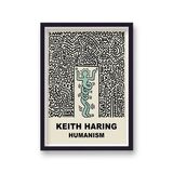 Humanism Exhibition Poster Framed Art Print by Keith Haring