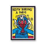 Paris Galerie Daniel Templon Exhibition Poster Framed Art Print By Keith Haring