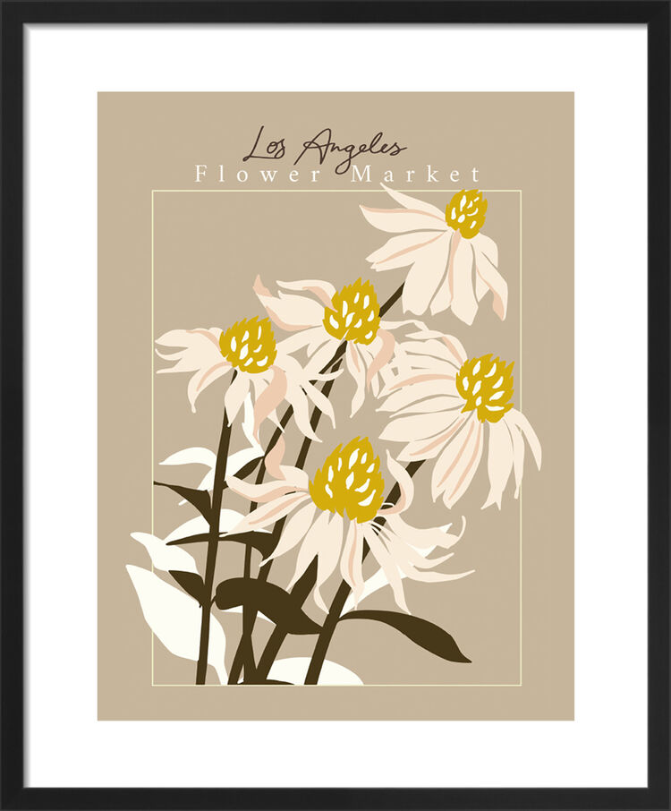 Flower Market Los Angeles Framed Art Print by Annick