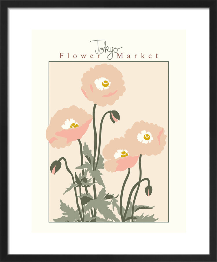 Flower Market Tokyo Framed Art Print by Annick