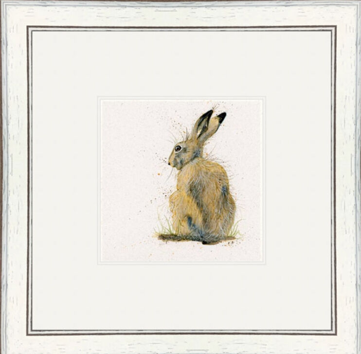 Sally - Hares Framed Limited Edition Art Print by Kay Johns