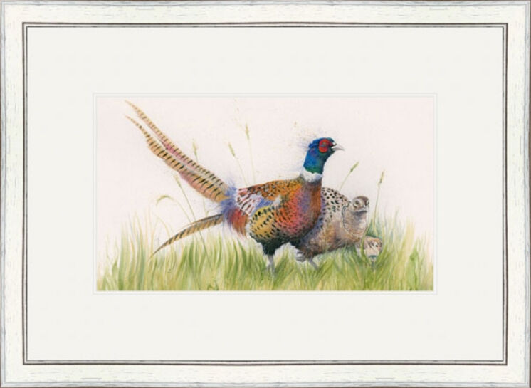 A Family Outing - Pheasants Framed Limited Edition Art Print by Kay Johns