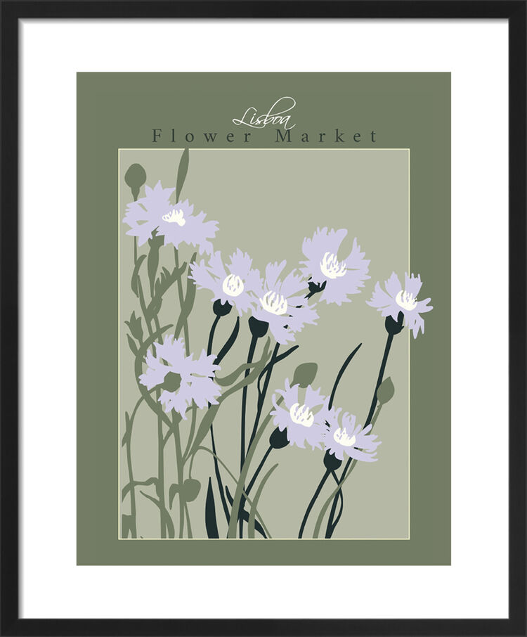Flower Market Lisbon Framed Art Print by Annick