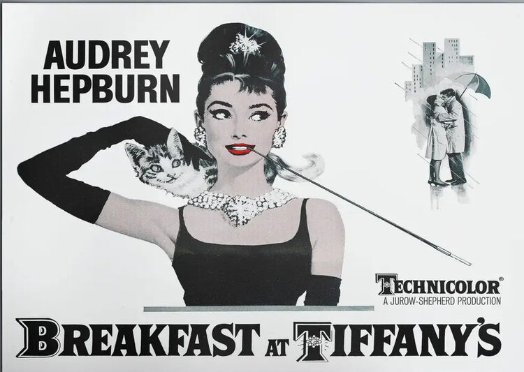 Breakfast At Tiffanys Vintage Movie Poster