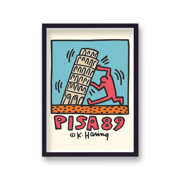 Pisa 89 Framed Art Print By Keith Haring