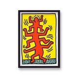 Red Men Framed Art Print By Keith Haring