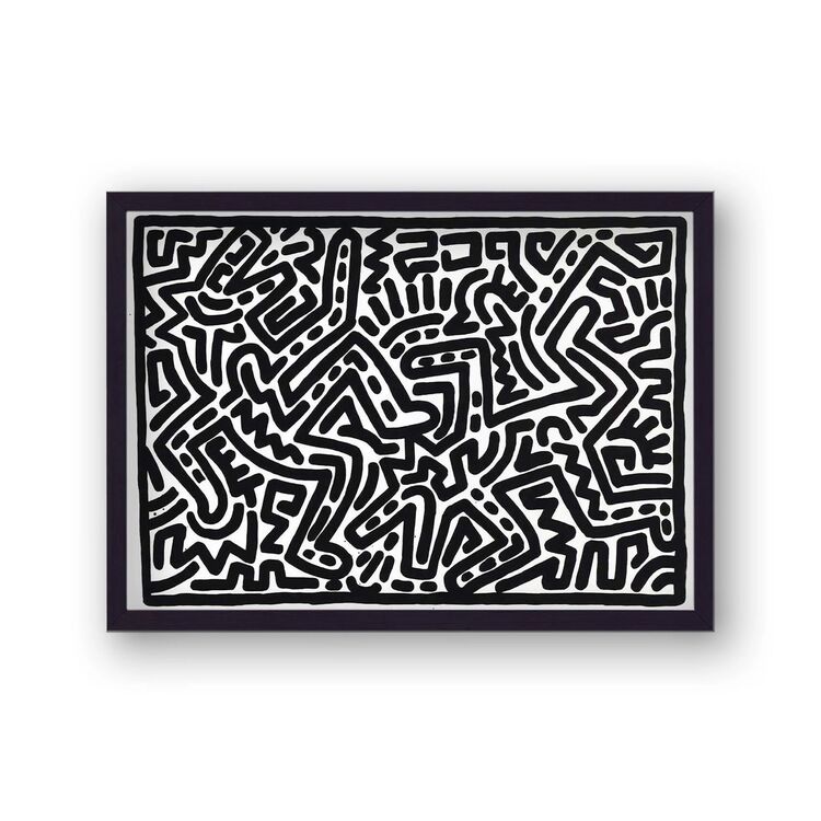 Spot The Wolves Framed Art Print By Keith Haring
