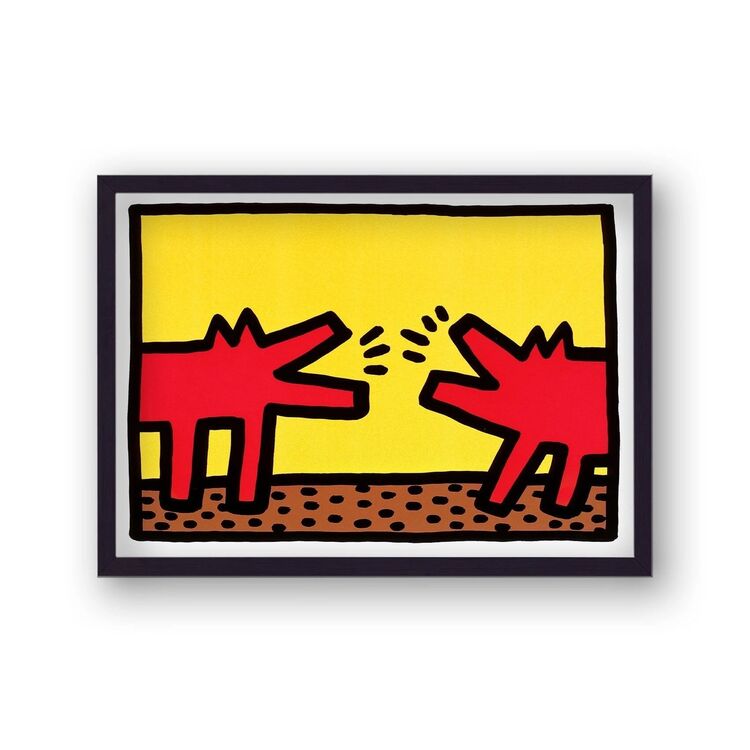 Talking Dogs Framed Art Print By Keith Haring