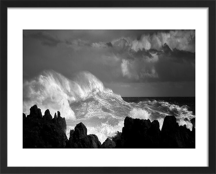 Oceans Rage Framed Art Print by Dennis Frates