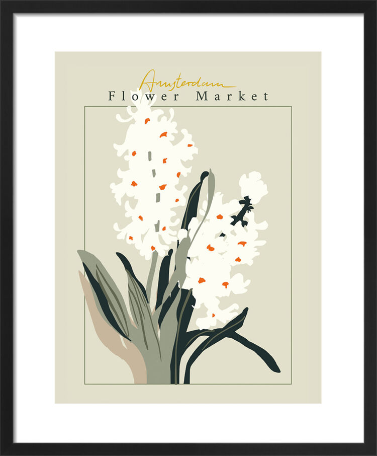 Flower Market Amsterdam Framed Art Print by Annick