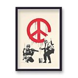 CND Soldiers Framed Art Print by Banksy
