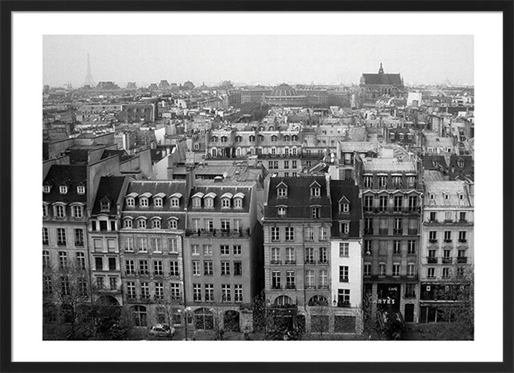 Parisian Rooftops Framed Art Print by Heiko Lanio
