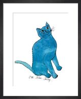 One Blue Pussy, c. 1954 Art print by Andy Warhol