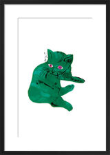 Green Cat, c. 1954 Framed Art print by Andy Warhol