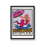 Galerie Watari Tokyo Framed Art Print By Keith Haring