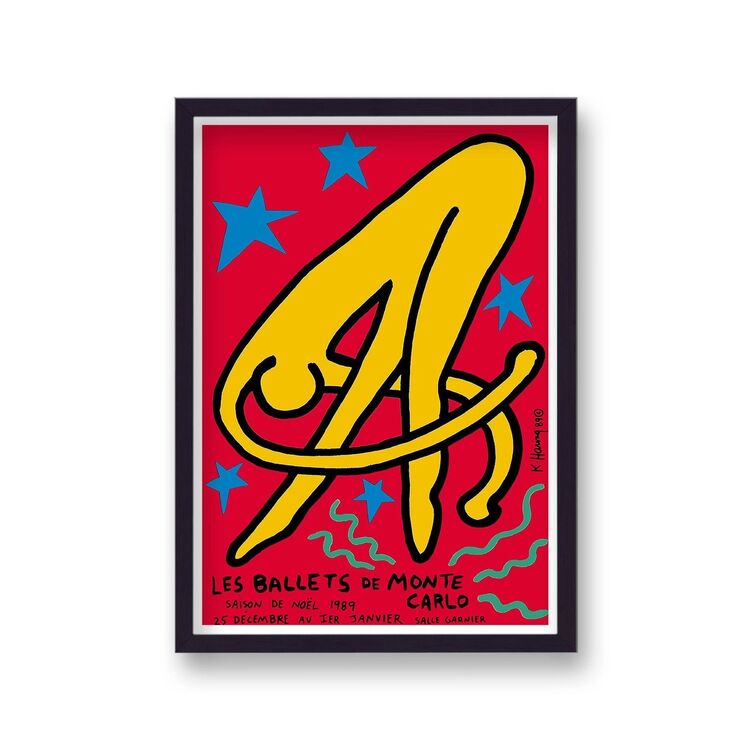 Les Ballets De Monte Carlo 1989 Framed Art Print By Keith Haring[/