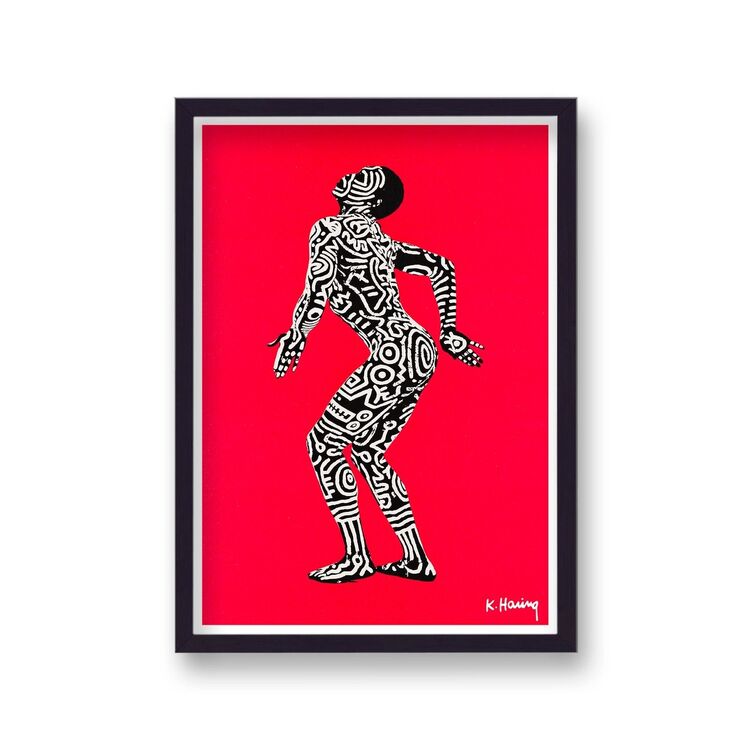 Painted Man 1 Framed Art Print By Keith Haring