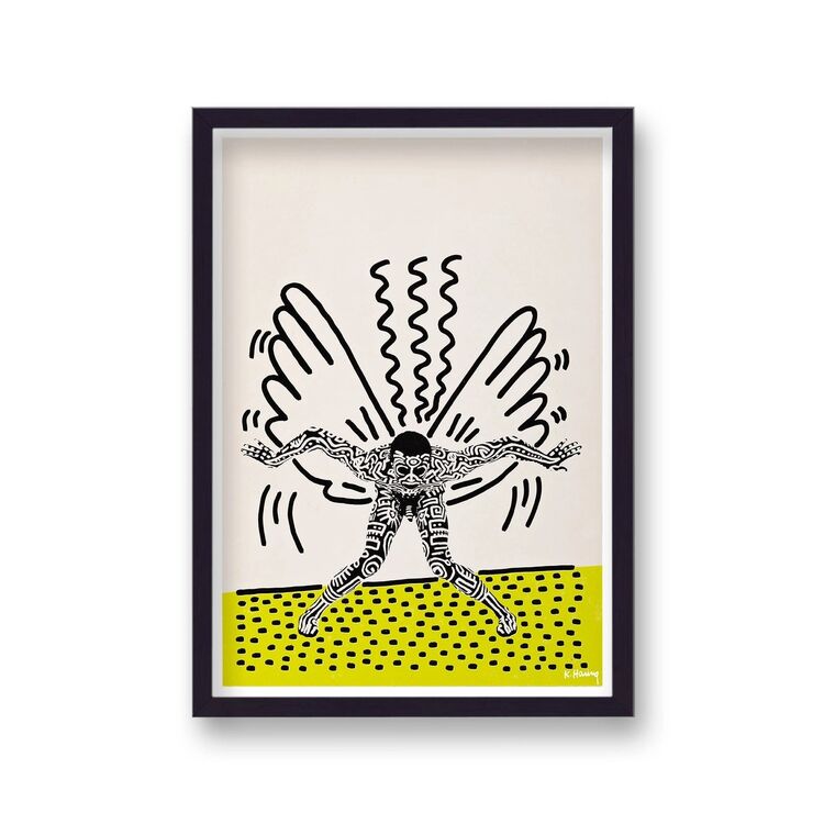 Painted Man 2 Framed Art Print By Keith Haring
