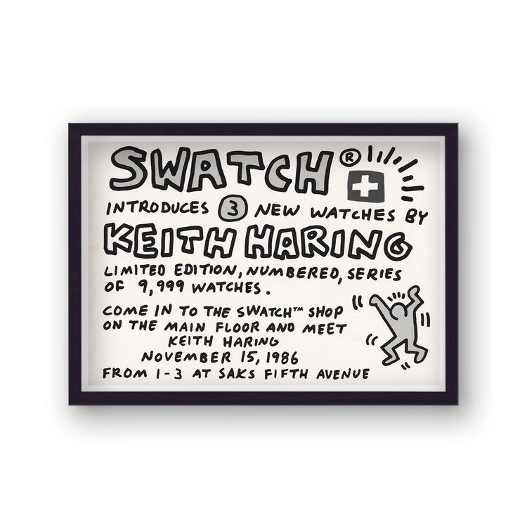 Swatch Promo 1986 Framed Art Print By Keith Haring