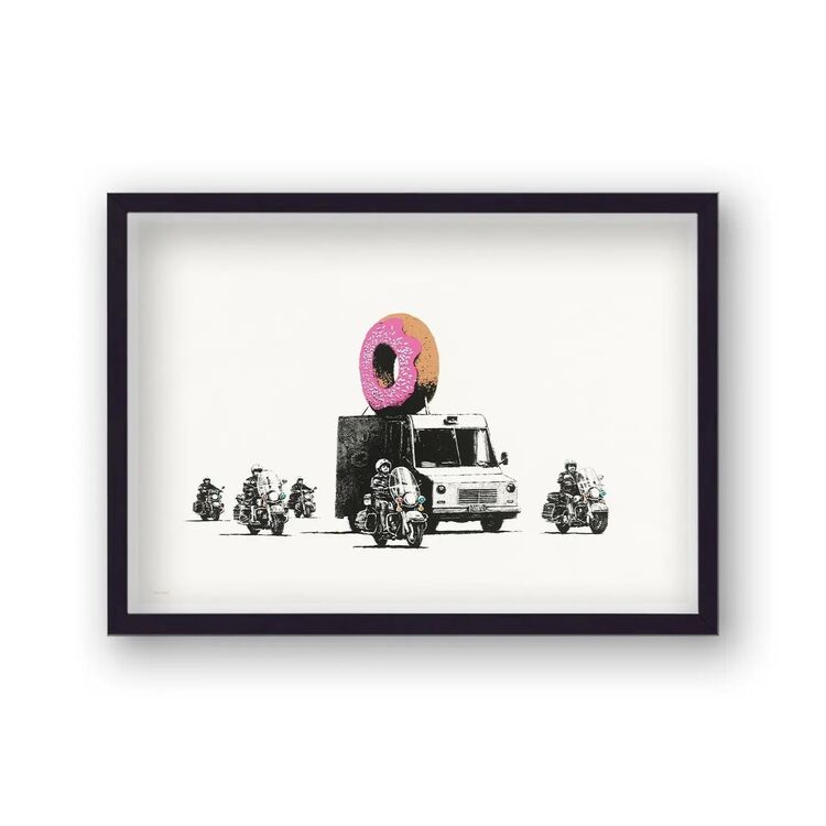 Donut V1 Framed Art Print by Banksy