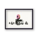 Donut V1 Framed Art Print by Banksy