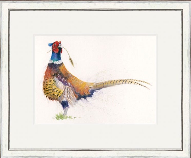 Country Bumpkin - Pheasant Framed Limited Edition Art Print by Kay Johns