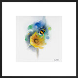 Bumblebee & Flower Framed Art Print by Alison McIlkenny