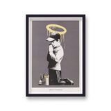 Forgive Us Our Trespasses Framed Art Print by Banksy