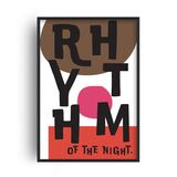 Rhythm of the Night Retro Music Home Decor Framed Art Print