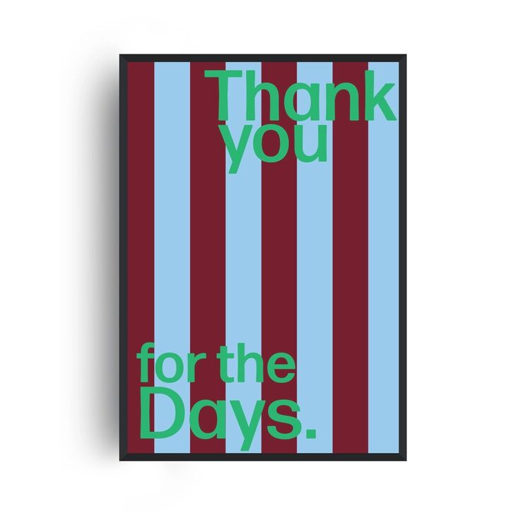 Thank You For the Days Retro Music Home Decor Framed Art Print