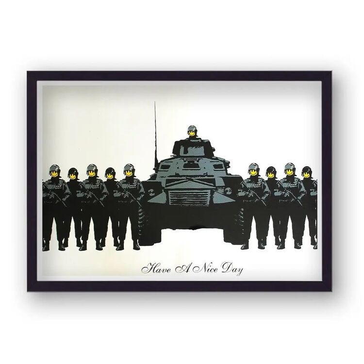 Have A Nice Day Framed Art Print by Banksy