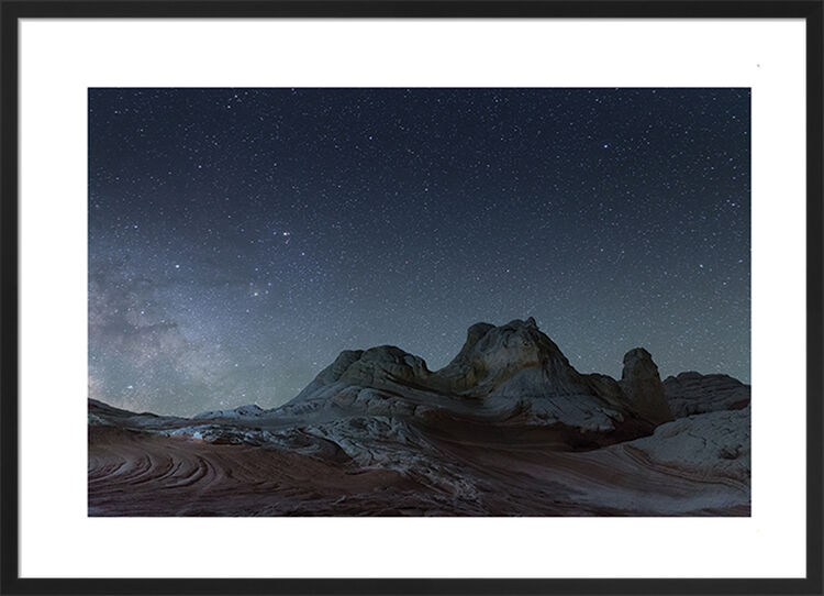 The Milky Way over White Pocket, Arizona Framed Art Print by David Clapp