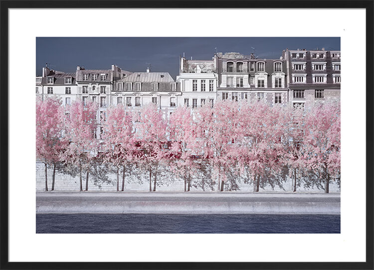 River Seine Infrared, Paris Framed Art Print by David Clapp