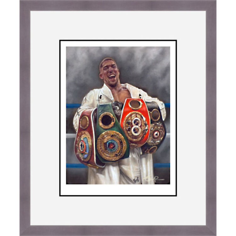 Anthony Joshua - The Road To Unification Framed Limited Edition Art Print by Stephen Doig