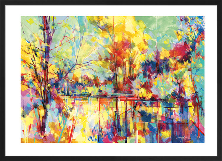 Lake Near Cinderford Framed Art Print by Doug Eaton