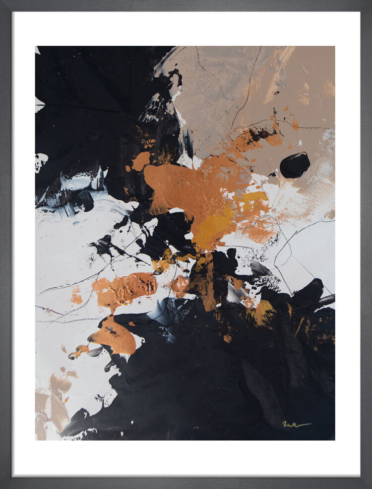 Black Meringue Framed Art Print by Anna Bernad