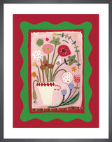 Flowers in a Cup Framed Art Print by Summer Thornton