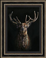 Stag Night Framed Limited Edition Art Print by Kay Johns