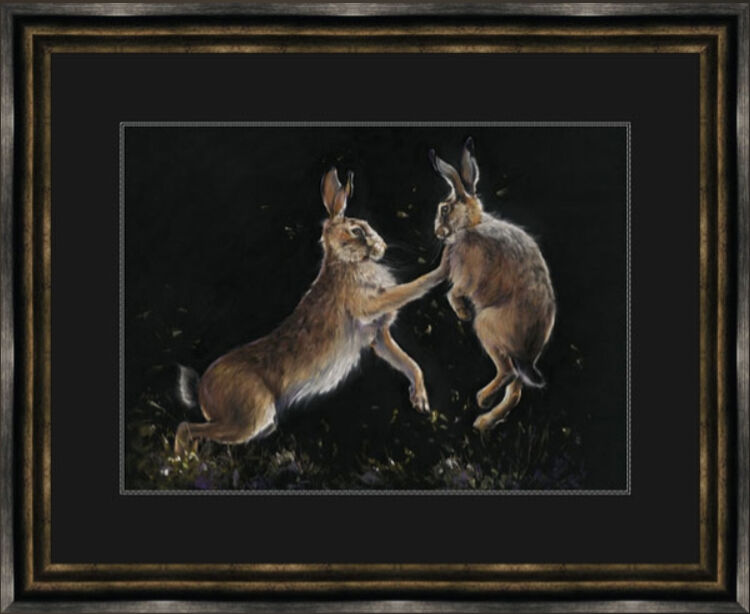 Bun Fight Framed Limited Edition Art Print by Kay Johns