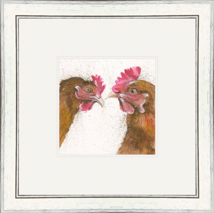 Chick Flick - Farmyard Animals Framed Limited Edition Art Print by Kay Johns